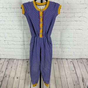 Matilda Jane Purple One Piece Jumpsuit Polka Dot Size 8